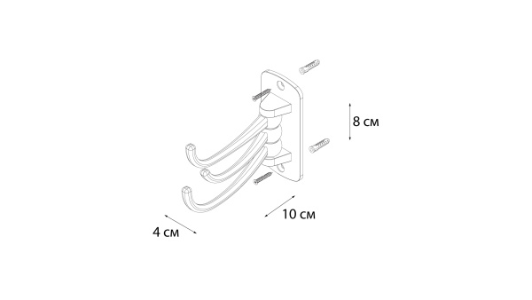 Крючок FIXSEN поворотный тройной FX-505C