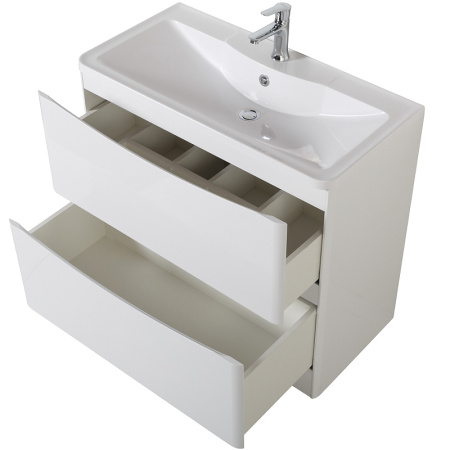 База под раковину напольная BelBagno ACQUA-800-2C-PIA-BL Bianco Lucido