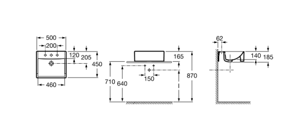 Раковина полувстраиваемая (50х45) Roca Diverta  32711S000