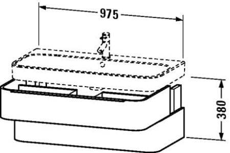 Тумба подвесная Duravit H2 6366 2222