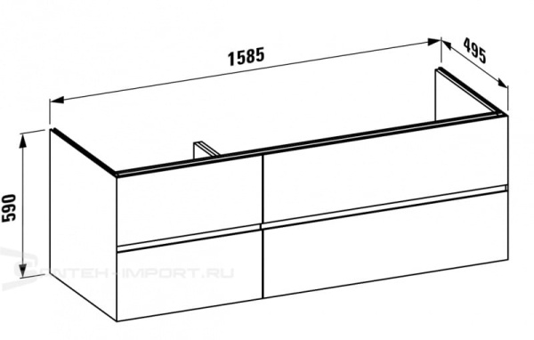Шкафчик под раковину Laufen Palomba 4.0740.4.180.223.1