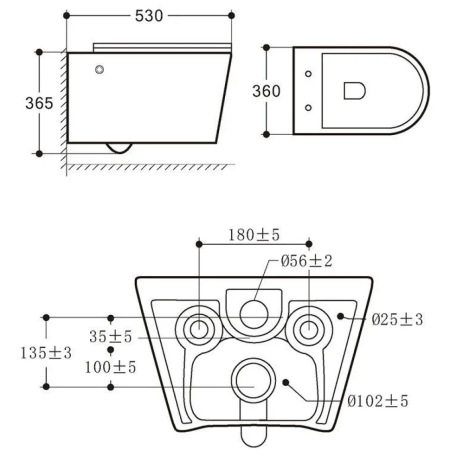 Унитаз подвесной безободковый с функцией биде Art&Max Zoe AM9322C1CHR/SC микролифт