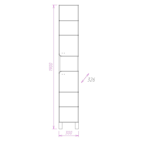 Пенал напольный Onika Стиль 30 403048