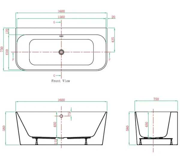Акриловая ванна Vagnerplast Maggie (160x75) KRBV165MAG9X-64 Акриловая ванна Vagnerplast Maggie (160x75) KRBV165MAG9X-64