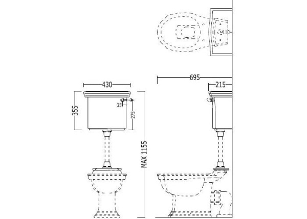 Бачок для унитаза Devon&Devon Westminster IBCZWES Бачок для унитаза Devon&Devon Westminster IBCZWES