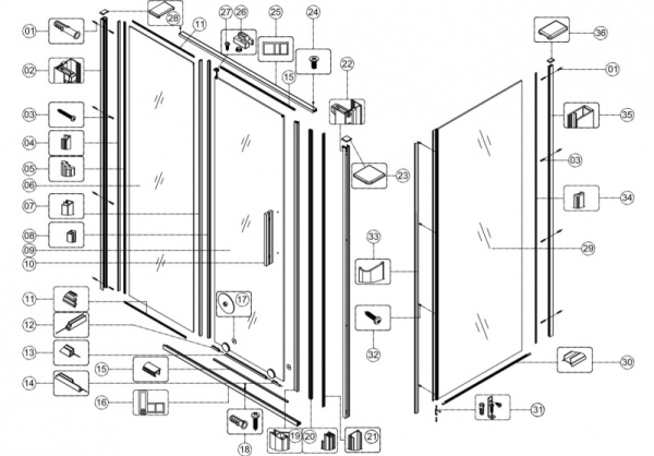 Душевая дверь Alvaro Banos TARRAGONA D120.10 Cromo