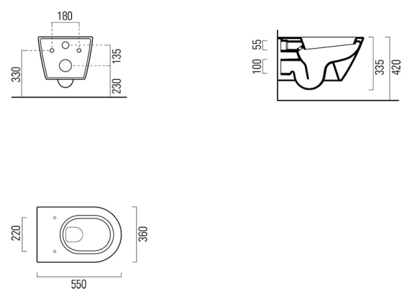 Подвесной унитаз Gsi Norm 861511