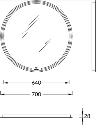 Зеркало (70х70) Kerama Marazzi Mio MIO.mi.70D\WHT