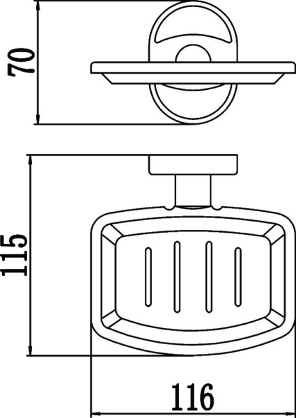 Мыльница решетка настенная Savol 70 S-007003