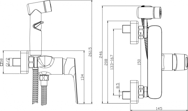 Гигиенический душ Rossinka (RS46-52)