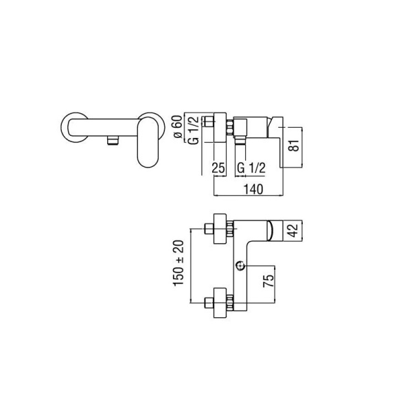 Смеситель для душа NOBILI UP UP94130CR Смеситель для душа NOBILI UP UP94130CR