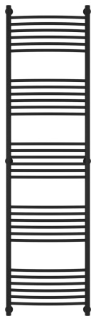 Полотенцесушитель Водяной Выгнутая Сунержа Богема + (190х50) Матовый Черный 31-0221-1950