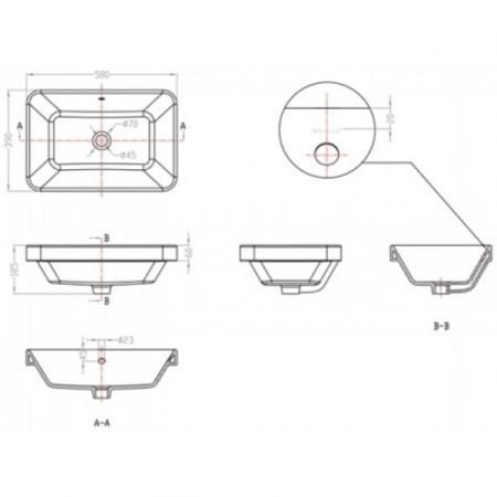 Раковина Bravat Meissen C22206W-ENG