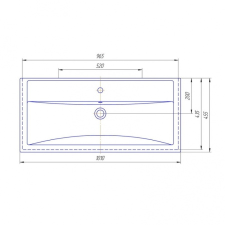 Раковина полувстраиваемая (100х46) СаНта Фостер100