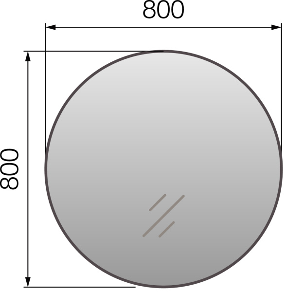 Зеркало (80х80)  Marka One Aurora 80 У85578