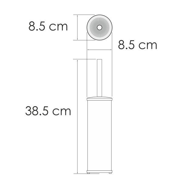 Ершик для унитаза WasserKRAFT K-1027POLISHED