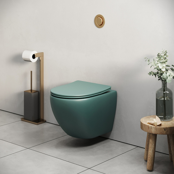 Унитаз подвесной безободковый Grossman Color GR-4455OLMS с сиденьем микролифт