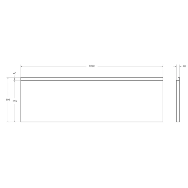 Передняя панель для акриловой ванны CEZARES PLANE-190-SCR-W37