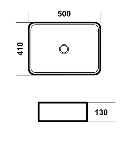 Раковина накладная (50х41) Grossman Falcon GR-3052, белый