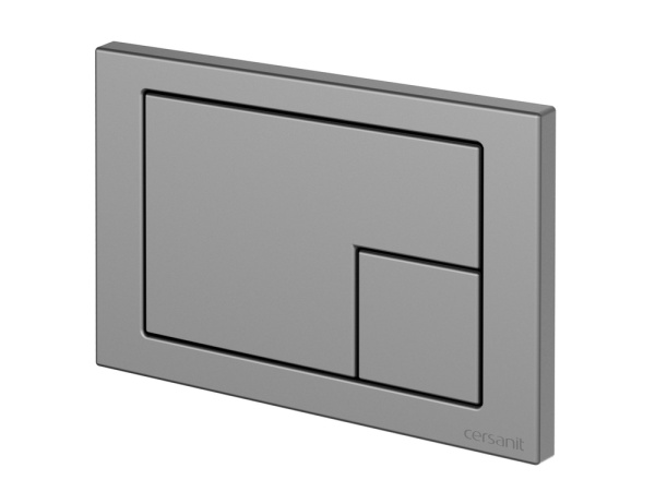 Кнопка Cersanit CORNER пластик хром матовый 64107