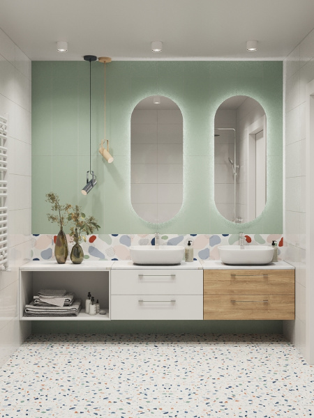 Столешница Cersanit STONE из керамогранита Aura 80x45x2 светло-серый сатиновый 63854