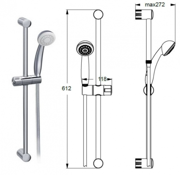 Душевой комплект Vidima Сева Джет BA187AA