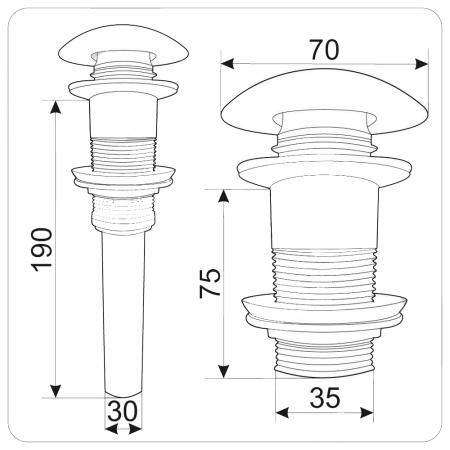 Донный клапан Gid Ch100-1 с переливом
