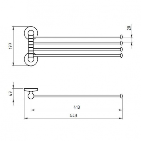 Полотенцедержатель Novaservis Metalia 6146.0