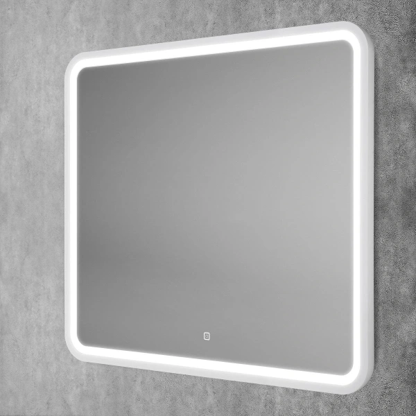 Зеркало с подсветкой Art&Max GENOVA AM-Gen-900-800-DS-F-White сенсорным выключателем