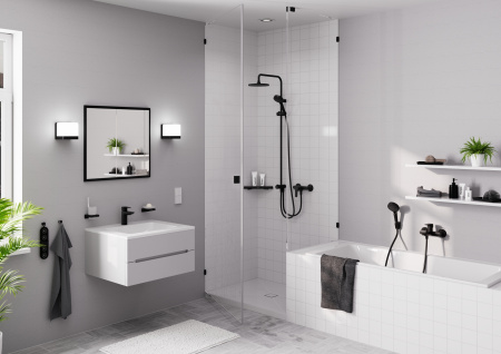 Стакан для зубных щеток Hansgrohe AddStoris 41749670 черный матовый