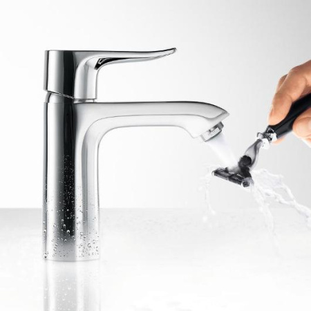 Смеситель для раковины без донного клапана Hansgrohe Metris 31084000 хром