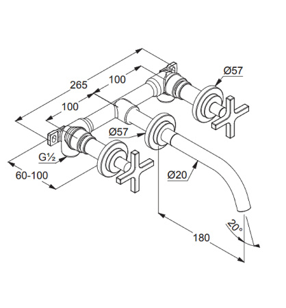Смеситель для раковины Kludi Nova Fonte 201440520