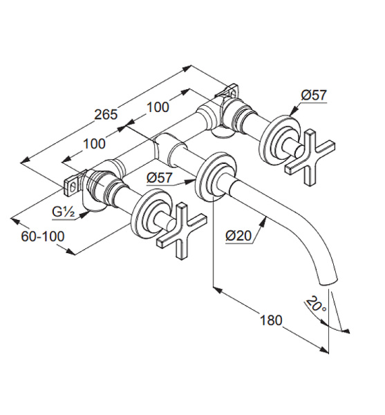 Смеситель для раковины Kludi Nova Fonte 201440520