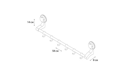 Полотенцедержатель трубчатый Grampus Element, GR-7077