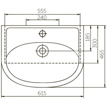 Раковина (61,5х46,5) Corozo Уют SD-00000396