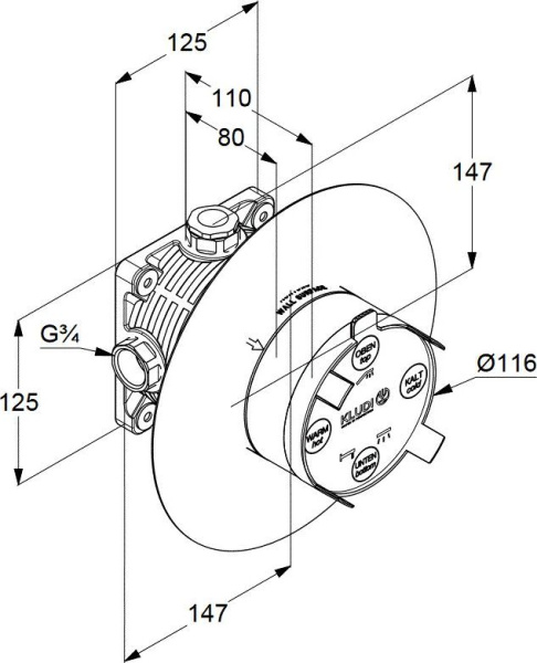 Душевой комплект Kludi Bozz 416400575