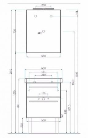 Тумба под раковину Villeroy&Boch 2Day2 A98100E4