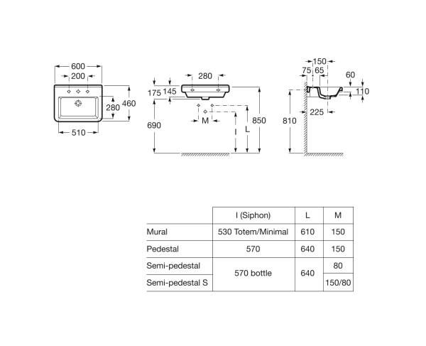Раковина подвесная (60х46) Roca Dama-N  327784000