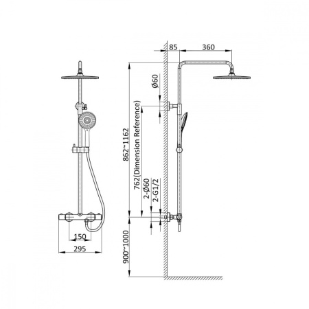 Душевая система Vincea Esse VSFS-1E0TMB