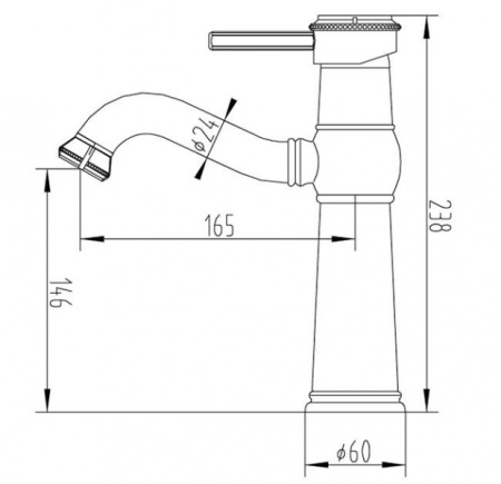 Смеситель для раковины Zorg A 311U-BR античная бронза
