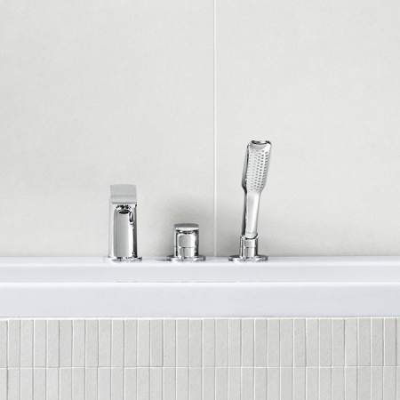 Смеситель на борт ванны на 3 отверстия Hansgrohe Metris 31190000 хром