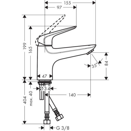 Смеситель для ванны Hansgrohe Novus 71322000