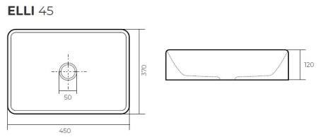 Раковина 1Marka Elli 45 Ц0000008888