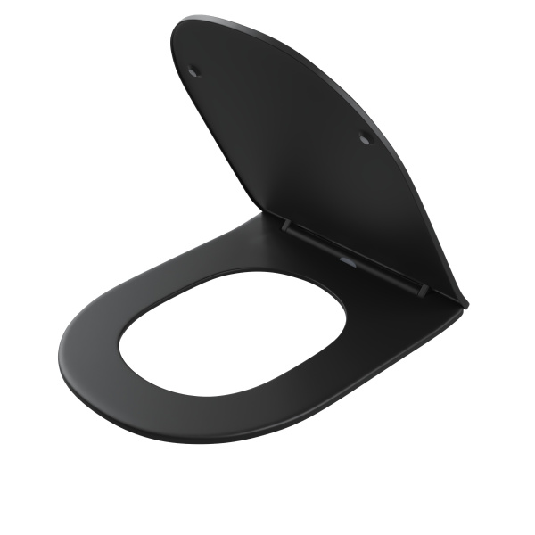 Сиденье для унитаза Grossman 4449BMS (тонкое, с крепежом) черное матовое,