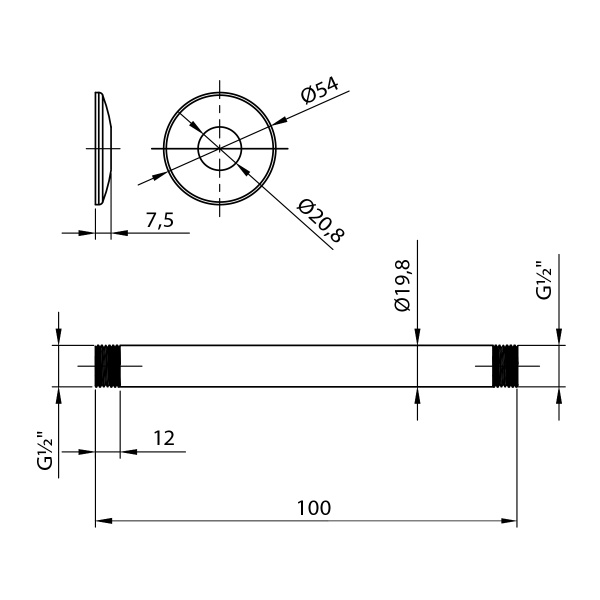Душевой кронштейн Lemark LM8000C