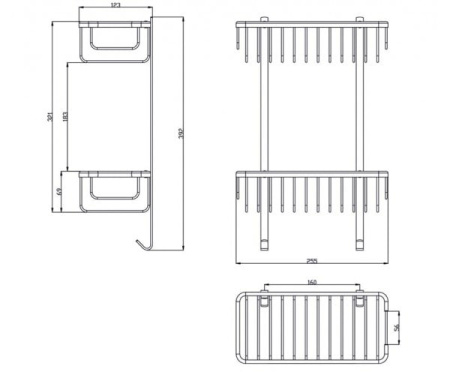 Полка двойная Zorg Antic AZR U-3 BR
