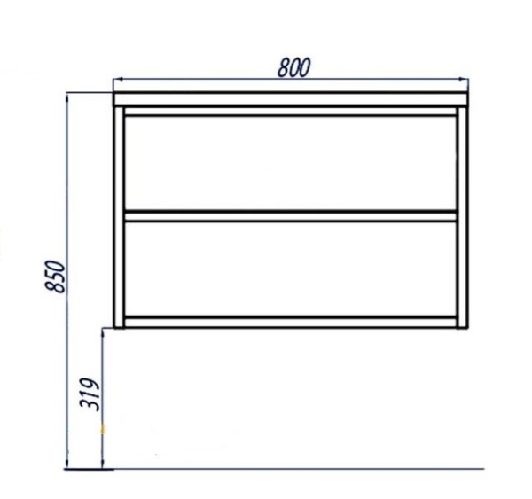 Тумба с раковиной Акватон Римини 80 1A2267K2RN950