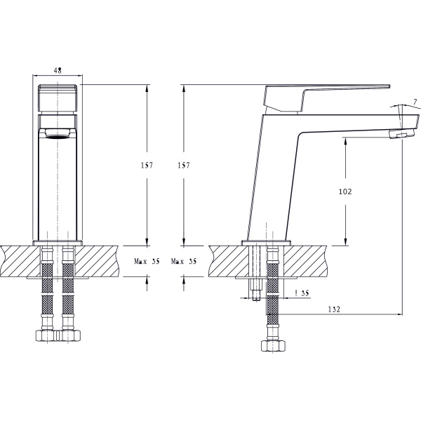 Смеситель для раковины RUSH Thira TR3625-11
