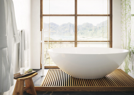 Смеситель для ванны напольный Hansgrohe Metropol 32532700 белый матовый