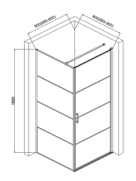 Душевой уголок AQUAme AQM5215-RH-9